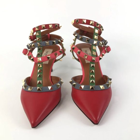 Valentino Rockstud Kitten Heels Sz 36 - Picture 2 of 8